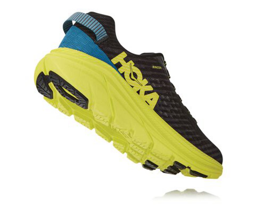 Zapatillas Running Hoka One One Hombre - Rincon - Negras/Verde - ODP591802